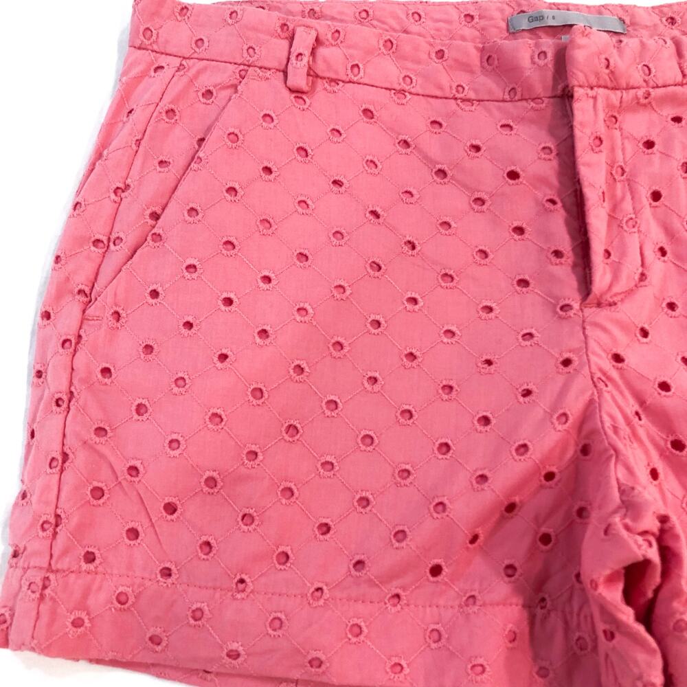 Gap City Shorts in Coral Eyelet - Picture 5 of 11